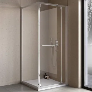 Cabina dus cu usa glisant,  rotativ, 120 x 90 cm, crom, Kolpasan, Stellar Uni imagine
