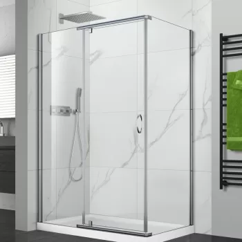 Cabina dus dreptunghiulara 120x90 cm crom Mediterraneo, Catania imagine