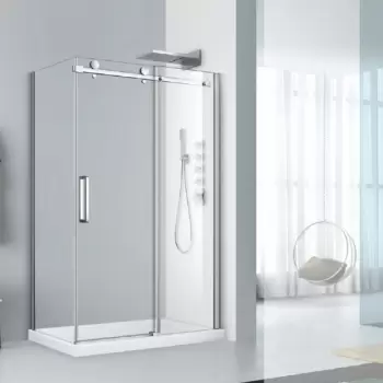 Cabina dus dreptunghiulara cu usa culisanta 100x80 cm, Mediterraneo, Paloma imagine