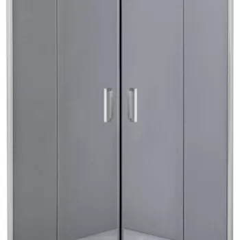 Cabina dus patrata 80x80 cm sticla grafit cu usi culisante Deante, Funkia imagine