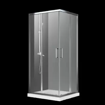 Cabina dus patrata crom 90x90x200 cm, Mediterraneo, Hector imagine