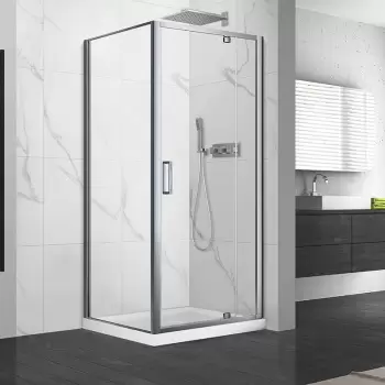 Cabina dus patrata culoare crom 80x80 cm, Mediterraneo, Andina imagine