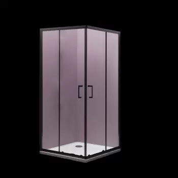 Cabina dus patrata neagra 90x90 cm KolpaSan, Eco Quat imagine