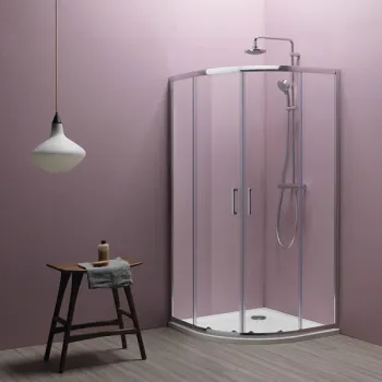 Cabina dus sticla semirotunda 90x90 cm KolpaSan Eco Quat imagine