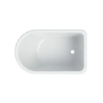 Cada asimetrica de baie copii, montare in placa, 75 cm x 40 cm, alb alpin, Varicor, antibacteriana, Geberit Bambini imagine
