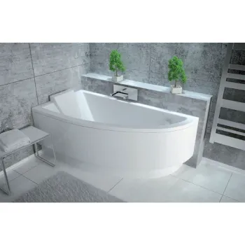 Cada baie asimetrica, acril, 150 x 70 cm, orientare dreapta, Besco Praktika imagine