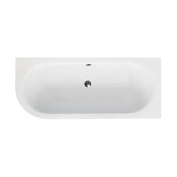 Cada baie asimetrica alba, acril, 150 x 75 cm, orientare stanga, Besco Avita imagine
