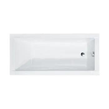 Cada baie dreptunghiulara, acril, 140 x 70 cm, instalatie completa, Besco Modern 2 imagine