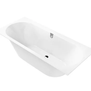 Cada baie dreptunghiulara incastrata, alba, compozit-quaryl, cu sifon si preaplin, Villeroy  Boch Oberon 2.0 imagine