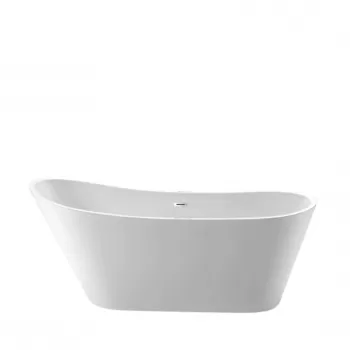 Cada baie freestanding 170 x 75 cm, ovala cu preaplin, Diva Foglia imagine