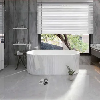 Cada baie freestanding 170x80 cm, ovala, alba, 3D, Florida, Salome Riffle imagine