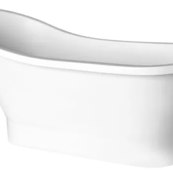 Cada baie freestanding asimetrica, compozit, 160 x 68 cm, Besco Gloria imagine