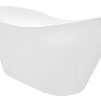 Cada baie freestanding asimetrica, compozit, alba, 160 x 70 cm, Besco Viya imagine