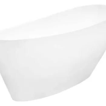 Cada baie freestanding asimetrica, compozit, alba, 165 x 70 cm, Besco Keya imagine