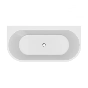 Cada baie freestanding Cersanit Crea, 170 x 82 cm, asimetrica, lipita de perete, alba imagine