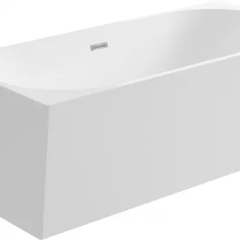 Cada baie freestanding Deante Silia, 160 x 75 cm, lipita de perete, orientare dreapta, alb lucios imagine