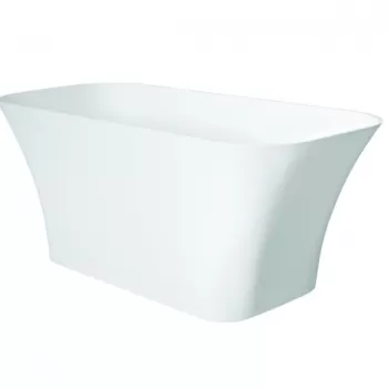 Cada baie freestanding dreptunghiulara, compozit, alba, 160 x 70 cm, Besco Assos imagine