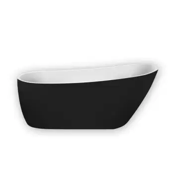 Cada baie freestanding neagra, ovala, acril Florida Natalia Black 170 imagine