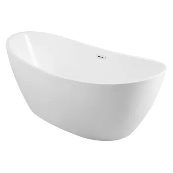 Cada baie freestanding ovala, acril, 170 x 80 cm, Besco Ayla imagine