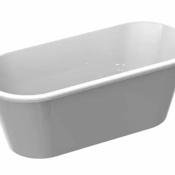 Cada baie freestanding ovala, compozit, 156 x 69 cm, Cast Marble Tivoli imagine