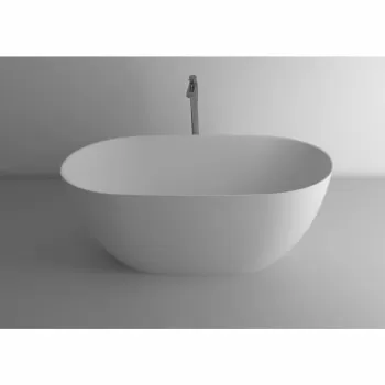 Cada baie freestanding ovala, compozit, 160 x 74 cm, Cast Marble Toronto imagine