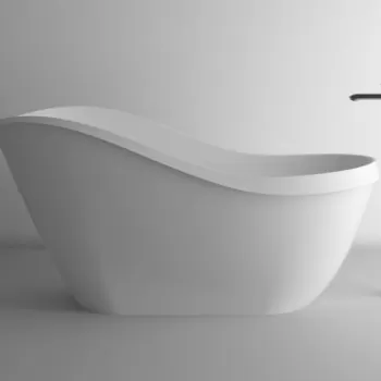 Cada baie freestanding ovala, compozit, 169 x 71 cm, Cast Marble Sorrento imagine