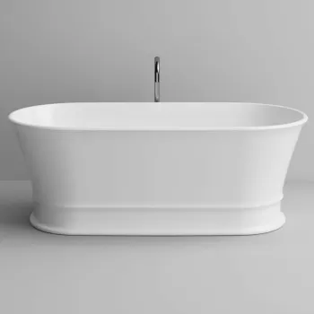 Cada baie freestanding ovala, compozit, 170 x 84 cm, Cast Marble Alcamo imagine