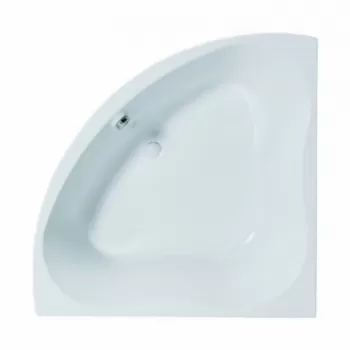 Cada baie pe colt Gala Trevo, 135 x 135 cm, asimetrica, alb lucios imagine