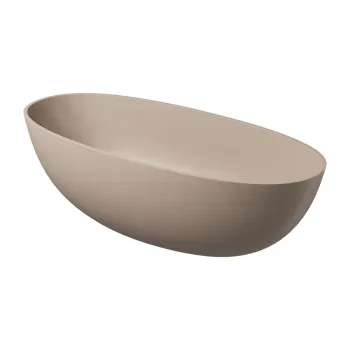 Cada freestanding 160x75 cm ovala, bej mat, Omnires Shell M imagine