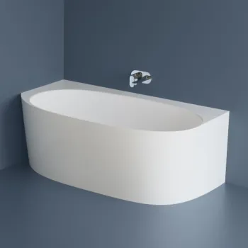 Cada freestanding dreptunghiulara, compozit alb lucios, 160x84x56 cm, Foglia Versailles imagine