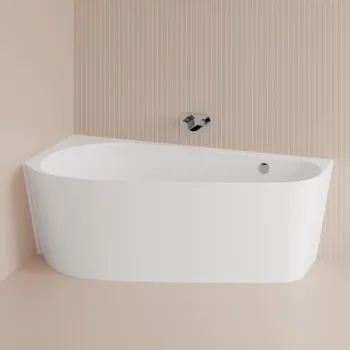 Cada freestanding dreptunghiulara, compozit alb mat, interior lucios,165x84x58 cm, Foglia Isabella imagine
