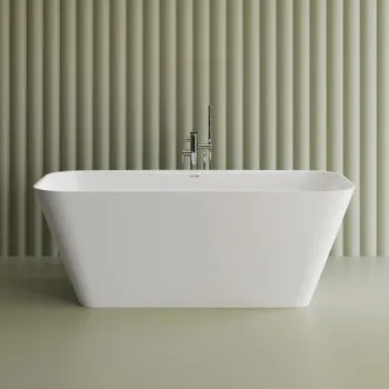 Cada freestanding dreptunghiulara, compozit alb mat, interior lucios,167.6x78.7x61 cm, Foglia Corsica imagine