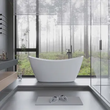 Cada freestanding ovala, 167.6 x 73 cm, alba , Florida, Maia Slim imagine