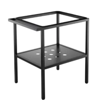 Cadru metalic cu port prosop negru pentru lavoar baie 66.5 cm, Deante imagine