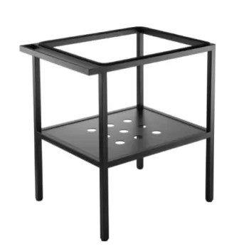 Cadru metalic negru cu port prosop, pentru lavoar baie 50 cm, Deante imagine