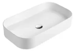 Chiuveta baie dreptunghiulara pe blat alba, Fluminia, Capri imagine