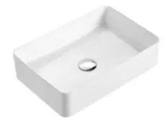 Chiuveta baie dreptunghiulara pe blat alba, Fluminia, Lena imagine