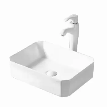 Chiuveta baie pe blat dreptunghiulara, alba, Fluminia, Corner imagine