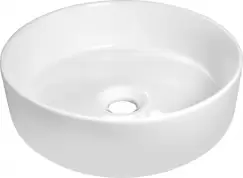 Chiuveta baie rotunda pe blat culoare alba Deante, Silia imagine