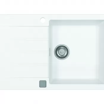 Chiuveta bucatarie compozit alb mat cu picurator Alveus Cadit 20 imagine