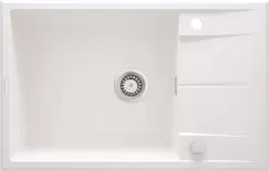 Chiuveta bucatarie compozit alba cu picurator, Eridan 2 imagine