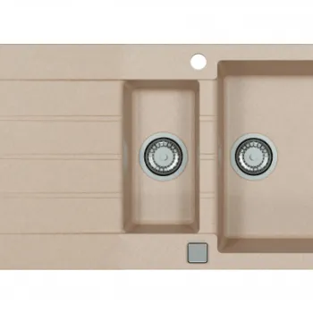 Chiuveta bucatarie compozit cu doua cuve, terra, reversibila - Alveus Cadit 80 imagine