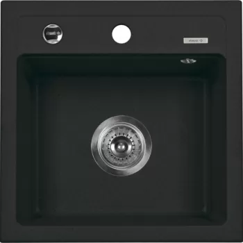 Chiuveta bucatarie compozit cu orificiu pentru baterie grafit metalic Deante Zorba imagine