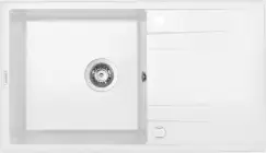 Chiuveta bucatarie compozit cu picurator alabaster Deante, Eridan imagine