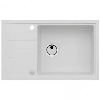 Chiuveta bucatarie compozit cu picurator alb mat Alveus Intermezzo 130 imagine