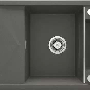 Chiuveta bucatarie compozit cu picurator antracit mat Deante Magnetic imagine