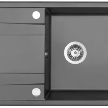 Chiuveta bucatarie compozit cu picurator antracit metalic Deante Eridan imagine