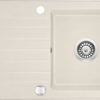 Chiuveta bucatarie compozit cu picurator bej mat 76 cm Deante Zorba imagine