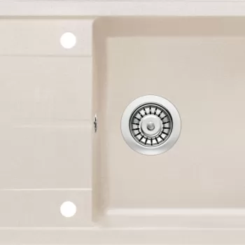 Chiuveta bucatarie compozit cu picurator bej mat Deante Leda imagine