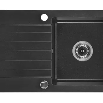 Chiuveta bucatarie compozit cu picurator grafit metalic 76 cm Deante Zorba imagine